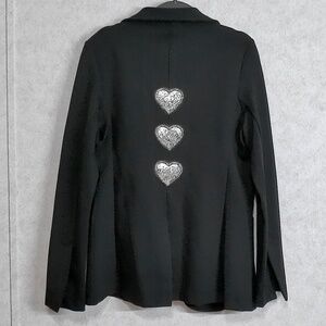 EC $365$ Miller Wendt Sloane 3 Hearts Customized Classic Blazer, Black Sz.M/6-8